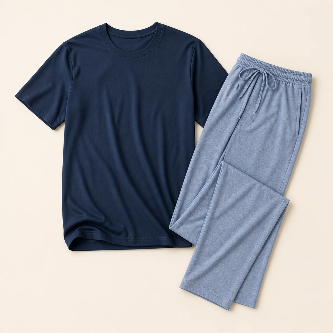 Men's cotton knit sleepwear set